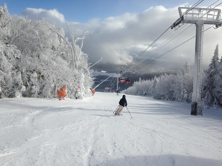 Skiing in Vermont on International Women's Ski Day