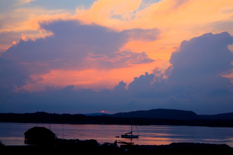 Sun setting on the coast of Norway